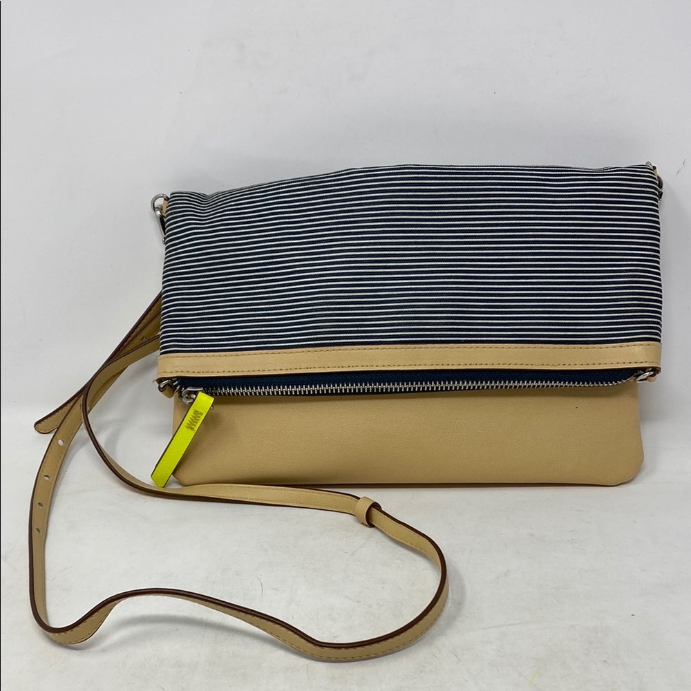 Stella & Dot Waverly Breton Stripe Navy Cream 3 Way Crossbody Bag